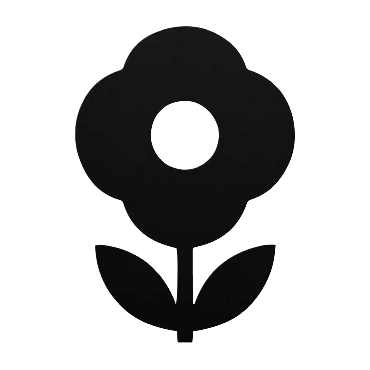 Flower Four Petal Bloom Metal Sign