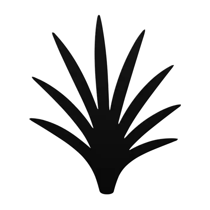 Flower Grass Tuft Metal Sign