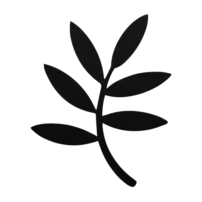 Flower Hooked Stem Metal Sign