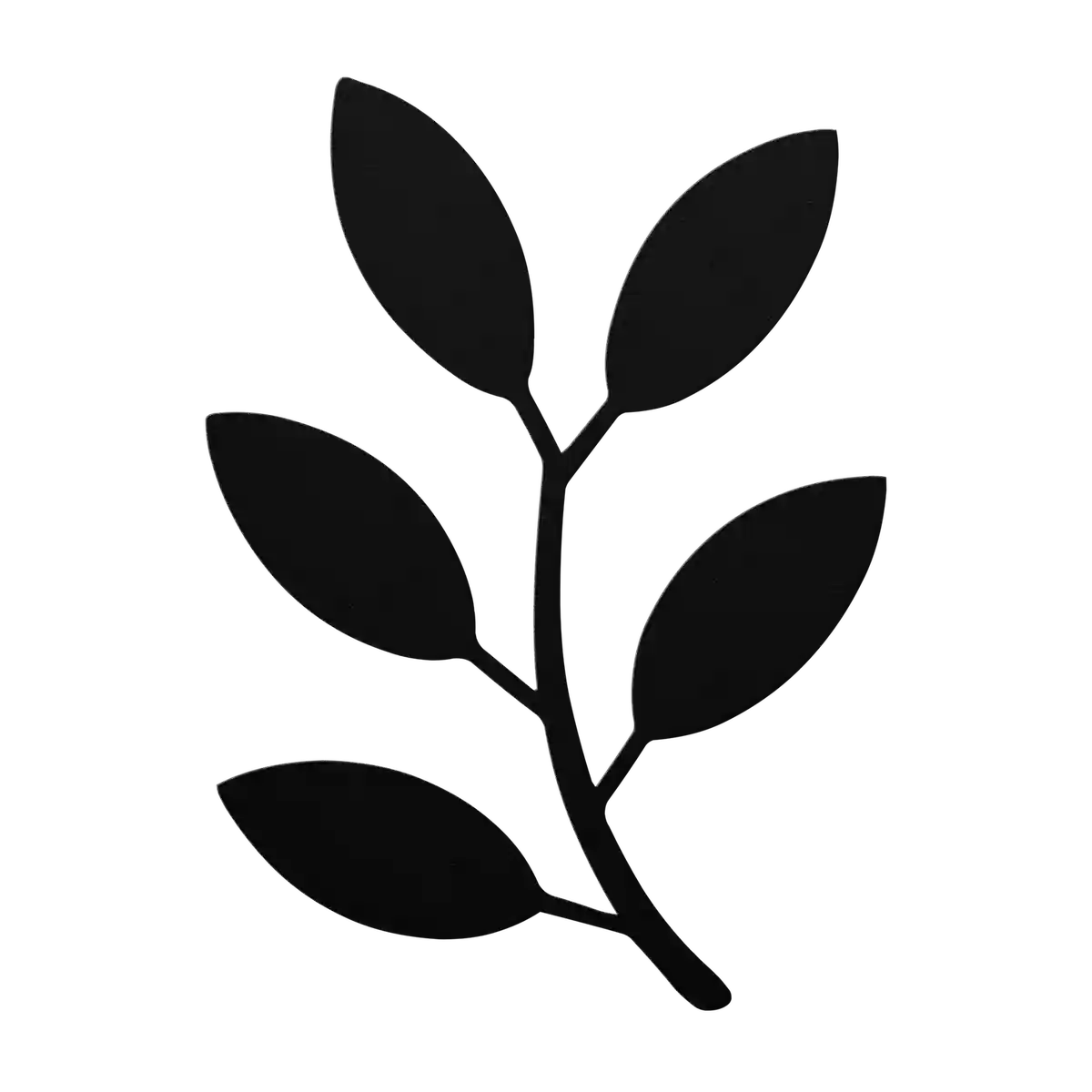 Flower Leaning Sprig Metal Sign