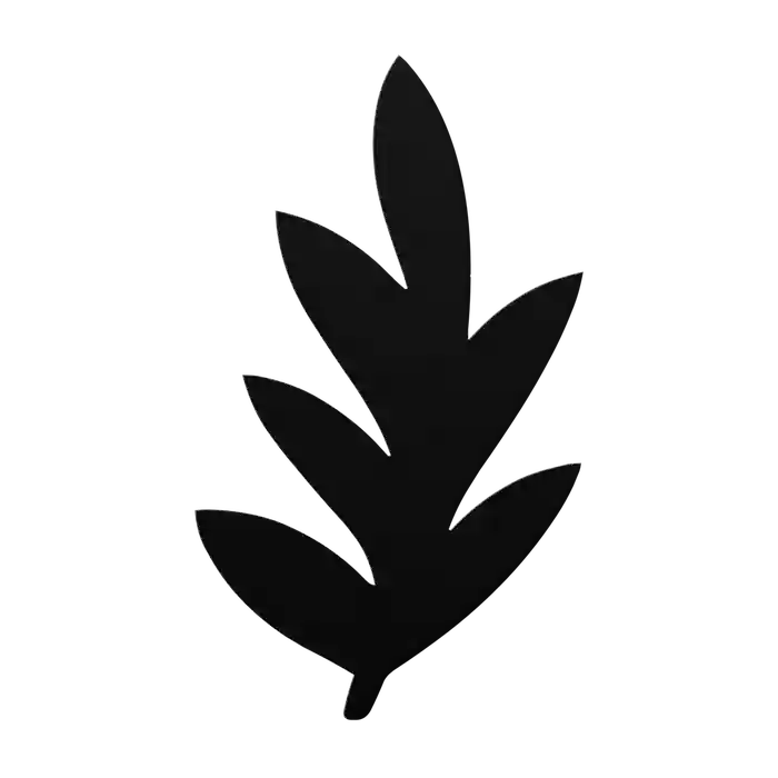 Flower Lobed Leaf Metal Sign