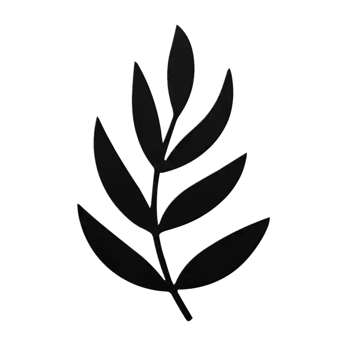 Flower Narrow Upswept Metal Sign