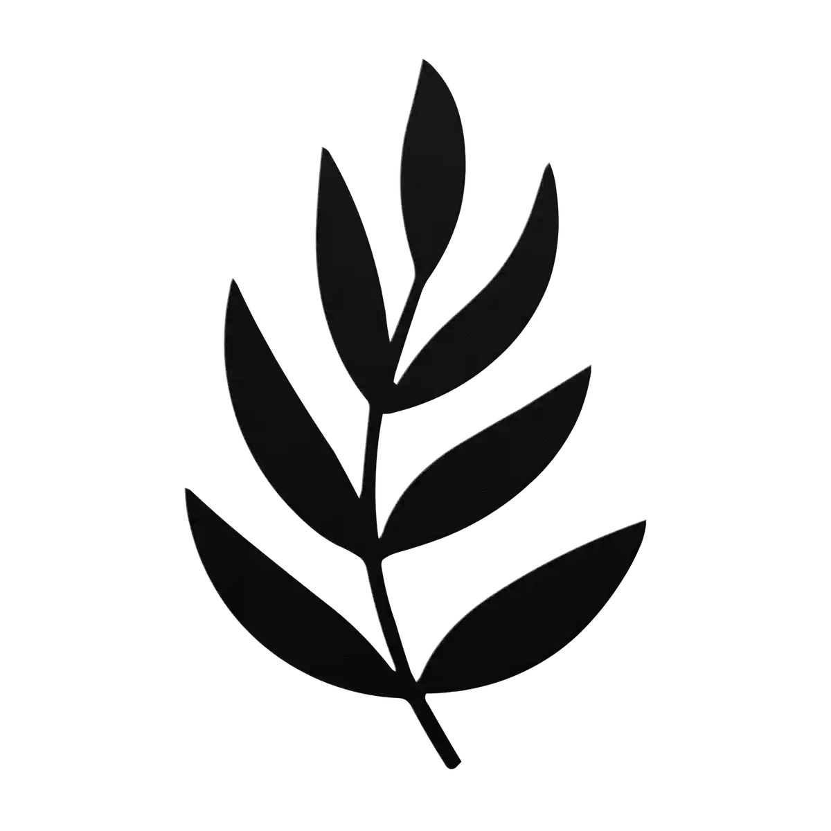Flower Narrow Upswept Metal Sign