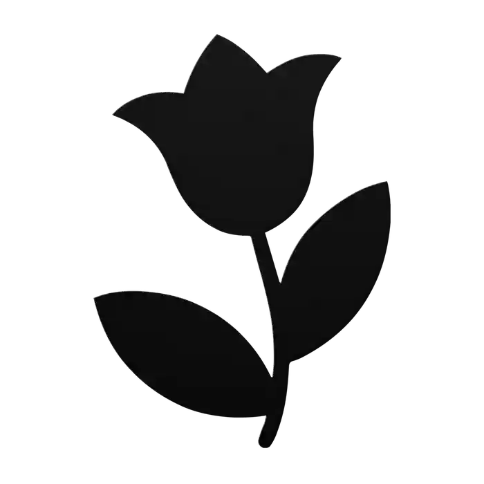 Flower Nodding Tulip Metal Sign