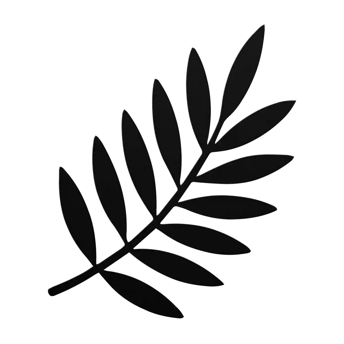 Flower Palm Frond Metal Sign