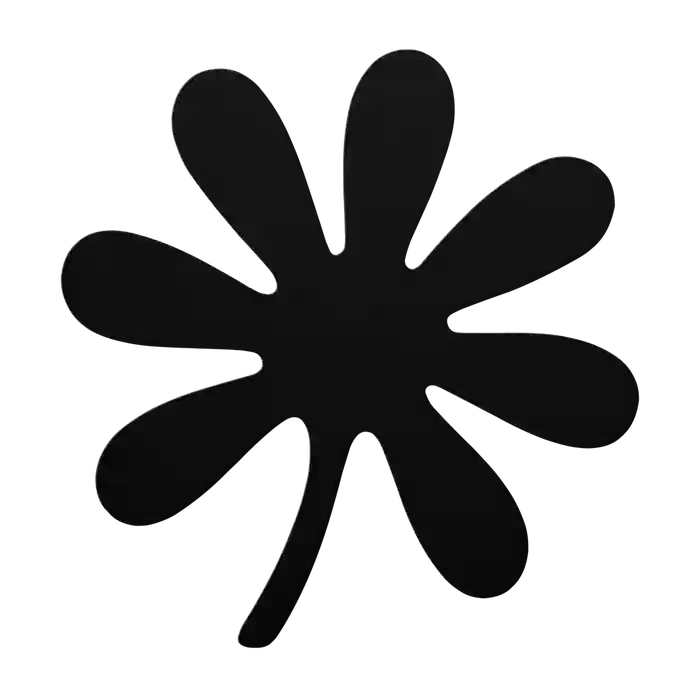 Flower Petal Burst Metal Sign