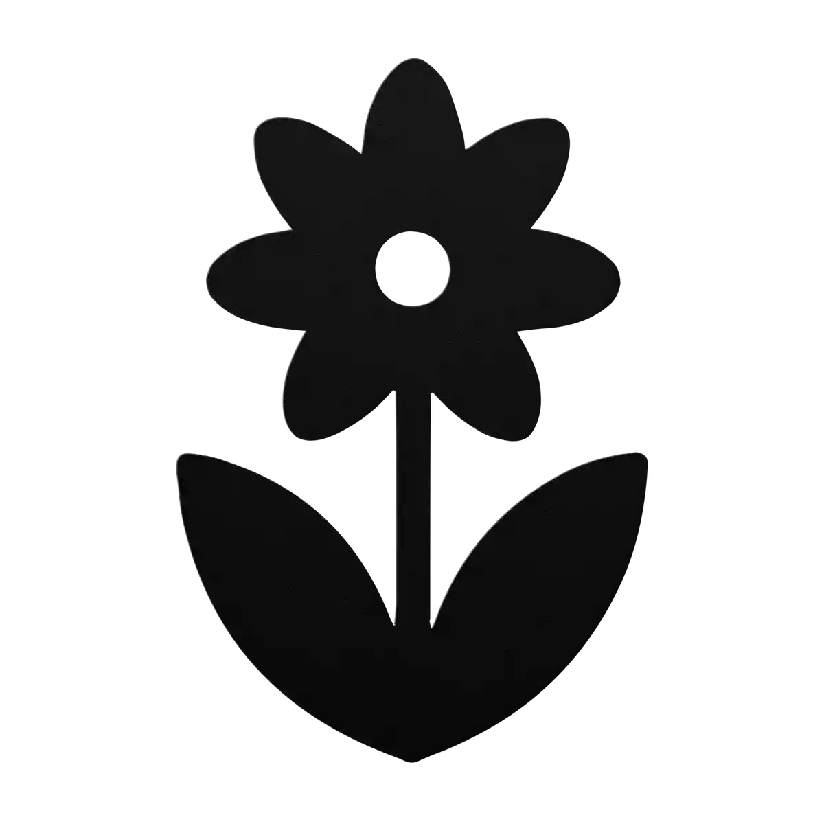Flower Pointed Daisy Metal Sign