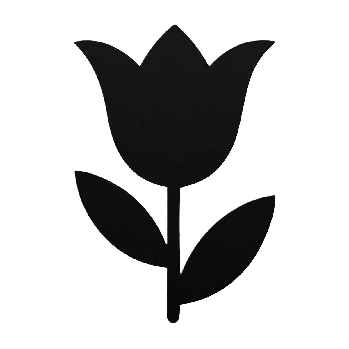 Flower Pointed Tulip Metal Sign