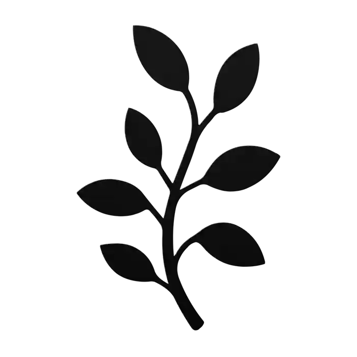 Flower Round Leaf Ladder Metal Sign