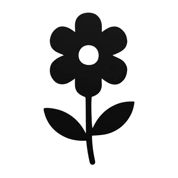 Flower Round Petal Daisy Metal Sign