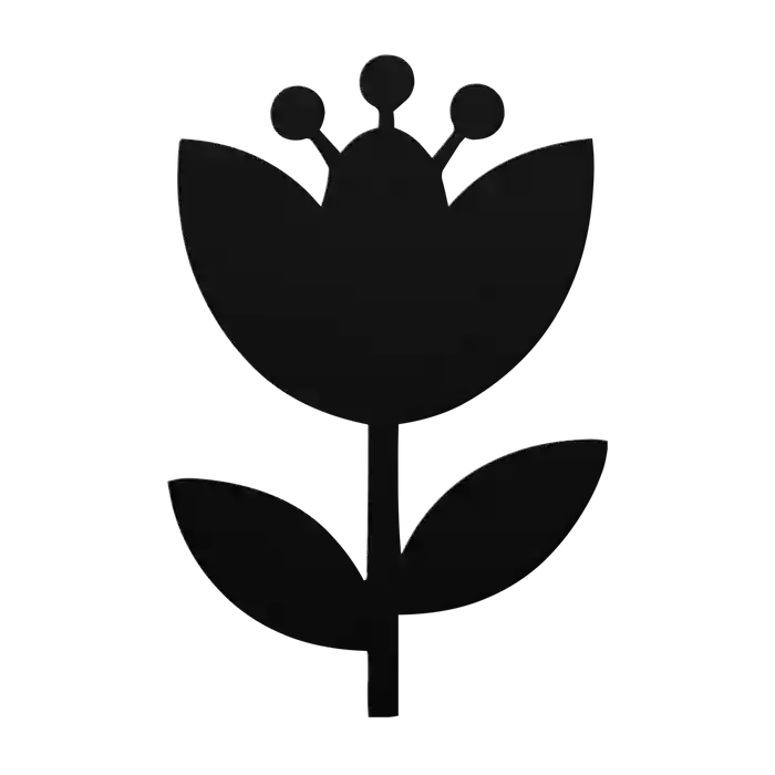 Flower Round Stamen Tulip Metal Sign