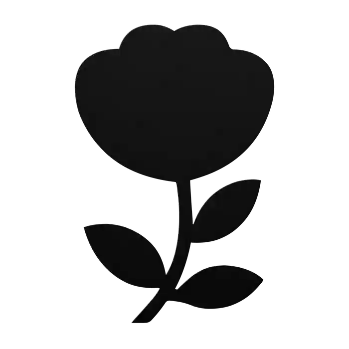 Flower Rounded Bud Metal Sign