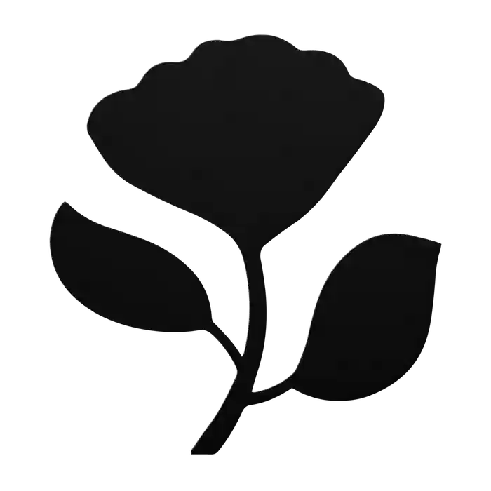 Flower Ruffled Poppy Metal Sign