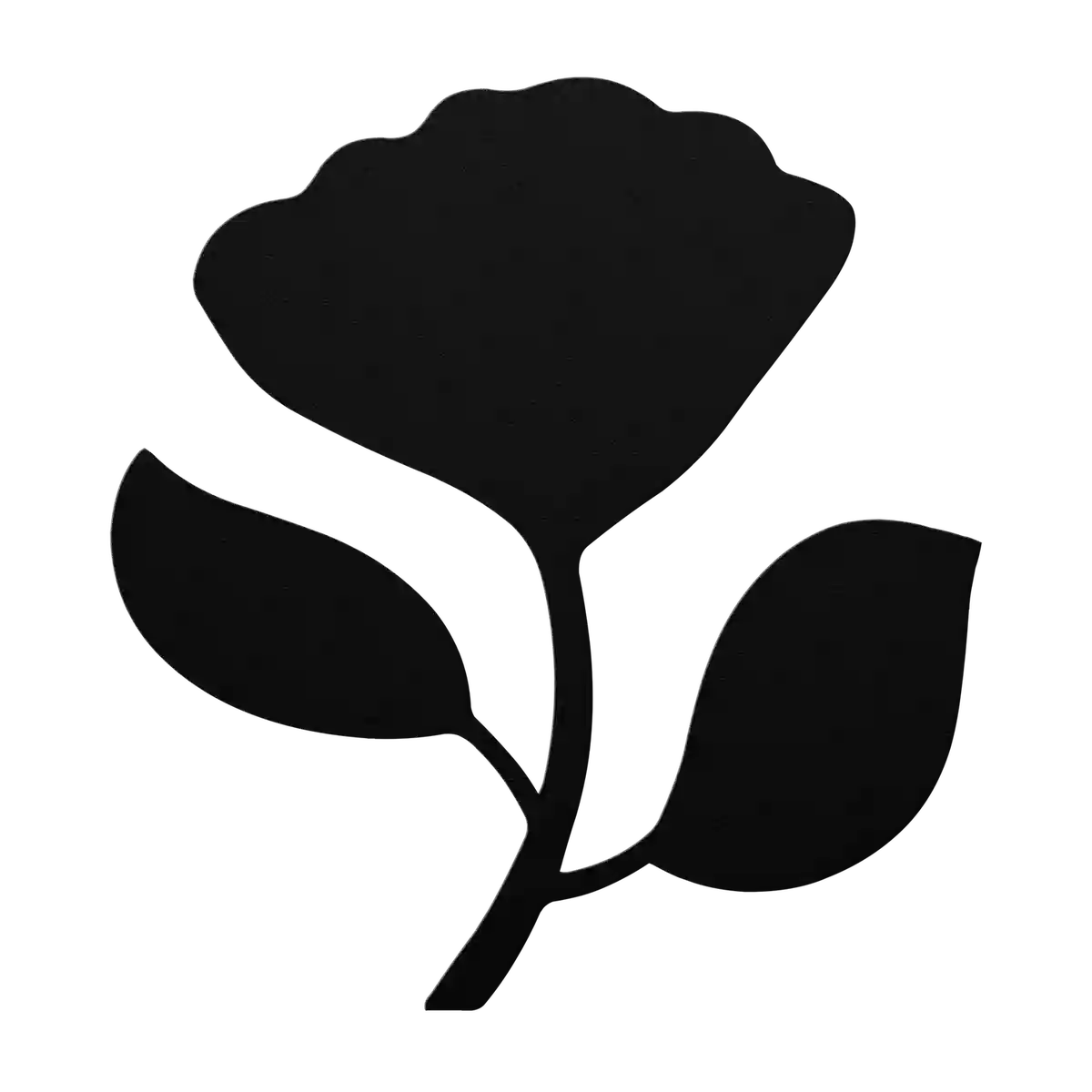 Flower Ruffled Poppy Metal Sign