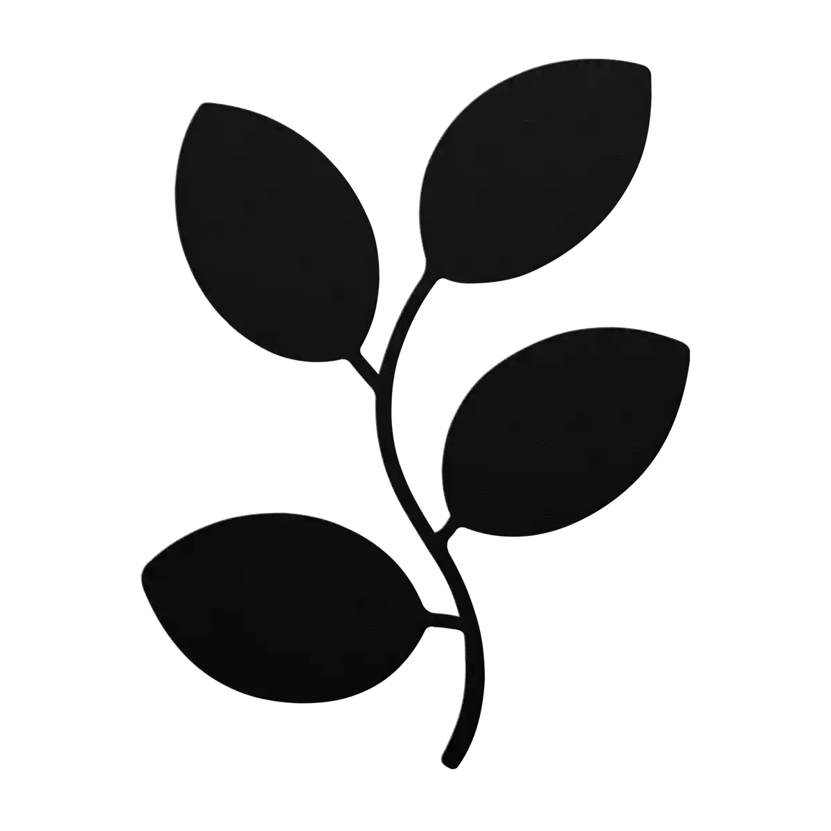 Flower S Curve Sprig Metal Sign