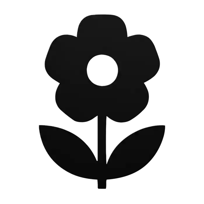 Flower Scalloped Bloom Metal Sign