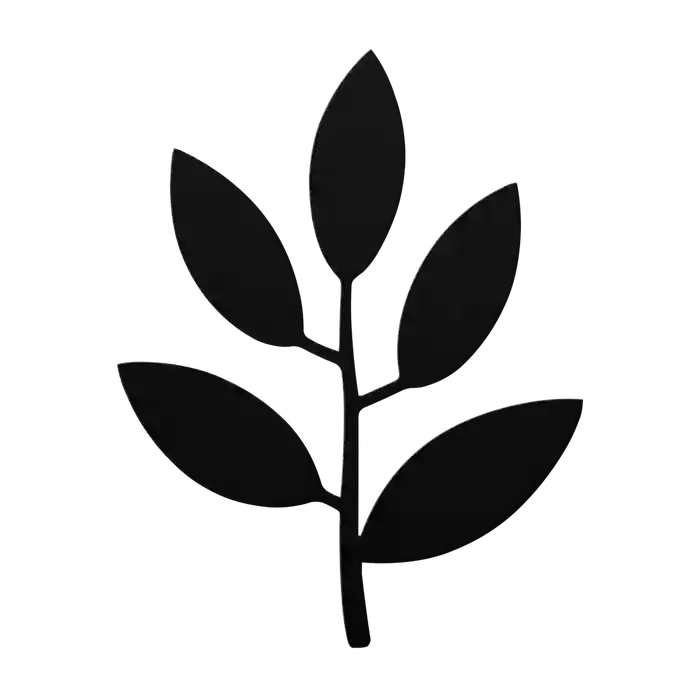 Flower Small Five Leaf Metal Sign