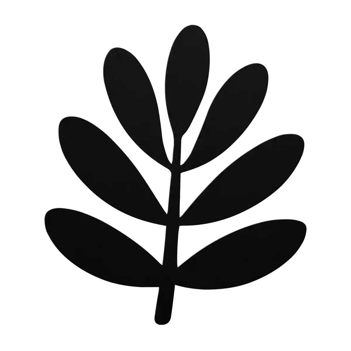 Flower Splayed Leaf Metal Sign