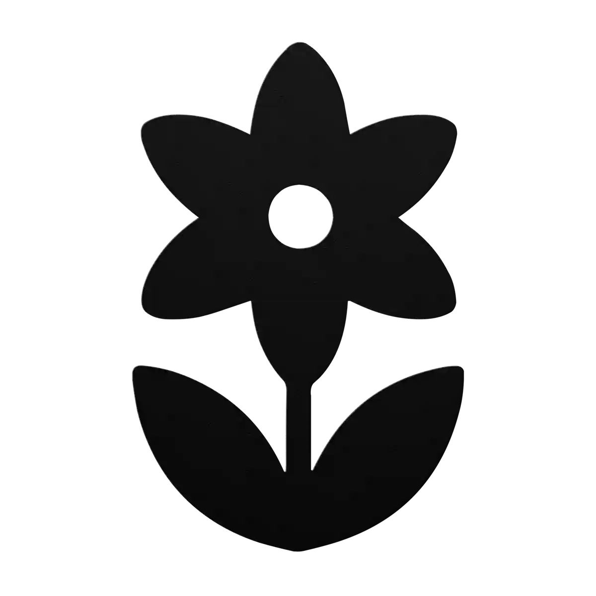 Flower Starry Petals Metal Sign