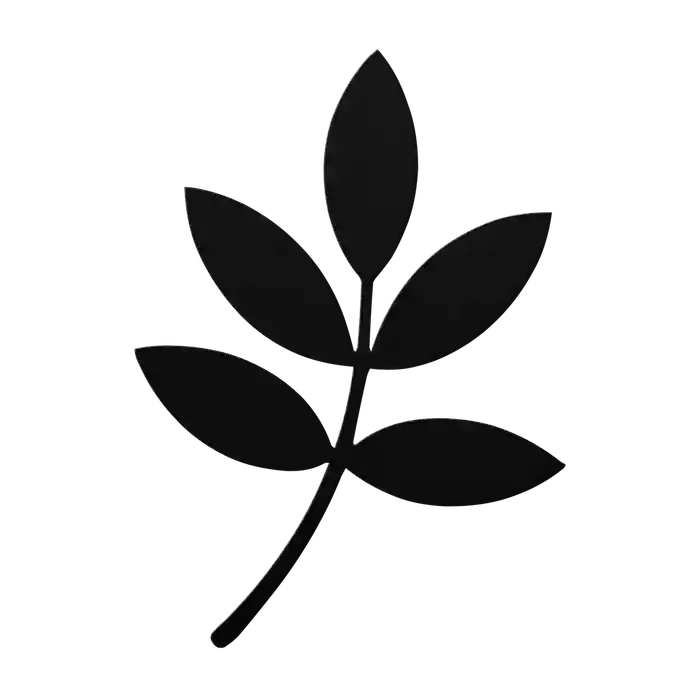 Flower Swept Five Leaf Metal Sign