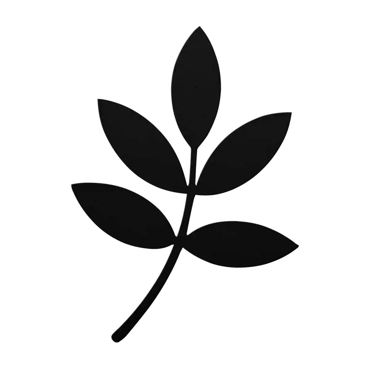 Flower Swept Five Leaf Metal Sign