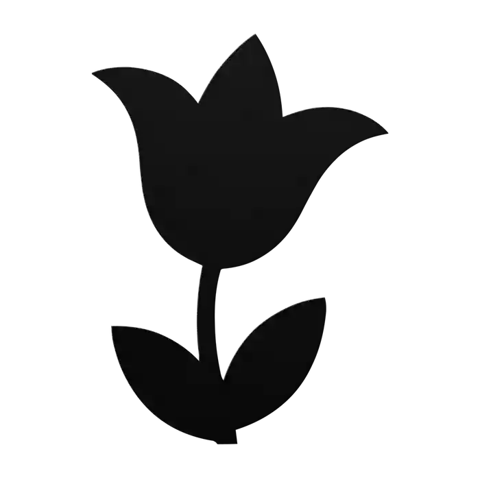 Flower Swept Tulip Metal Sign