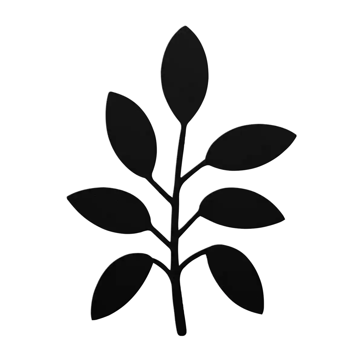 Flower Tall Small Leaf Metal Sign