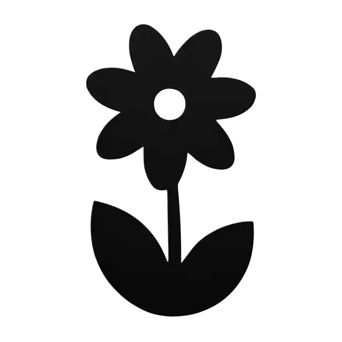 Flower Teardrop Petals Metal Sign