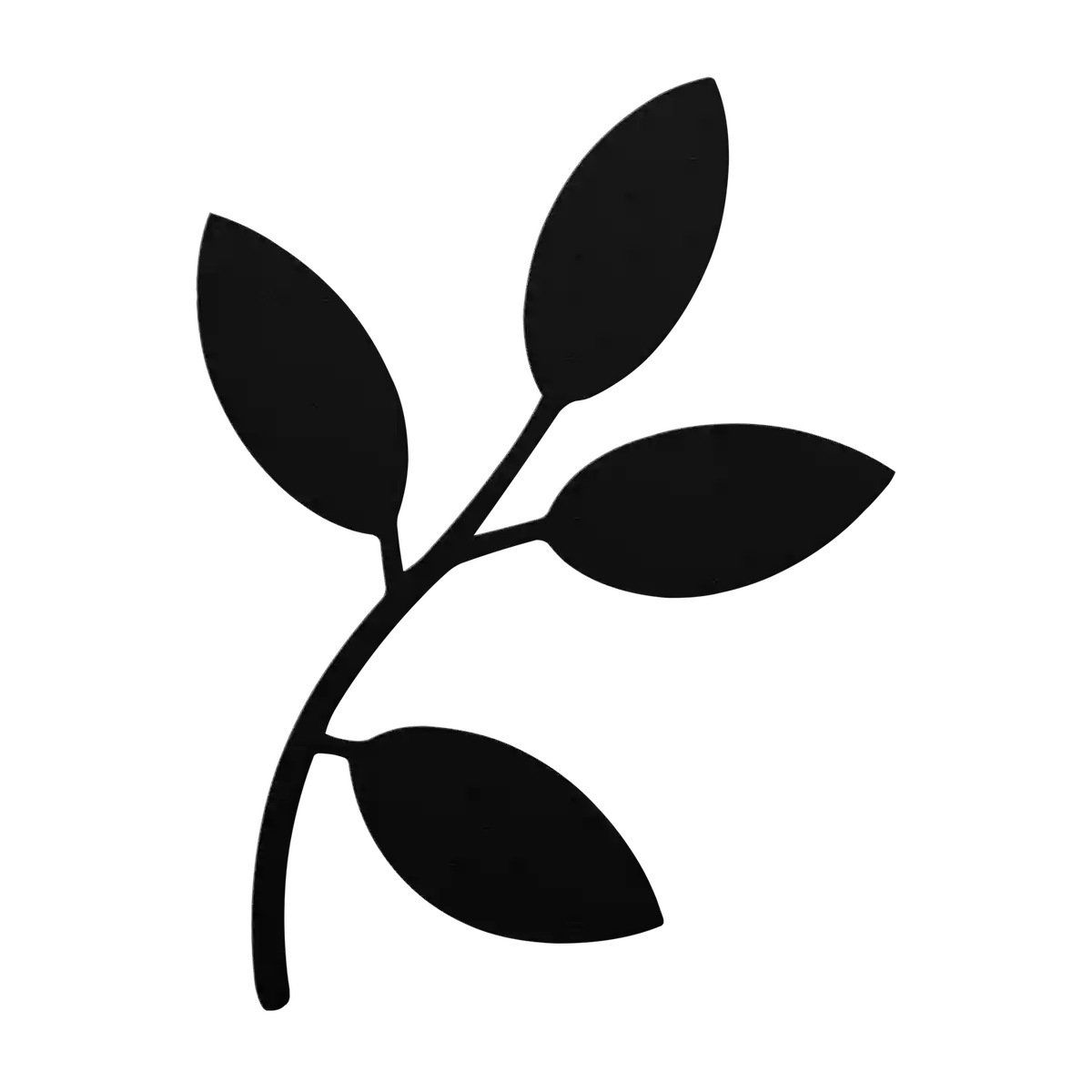 Flower Three Leaf Curve Metal Sign