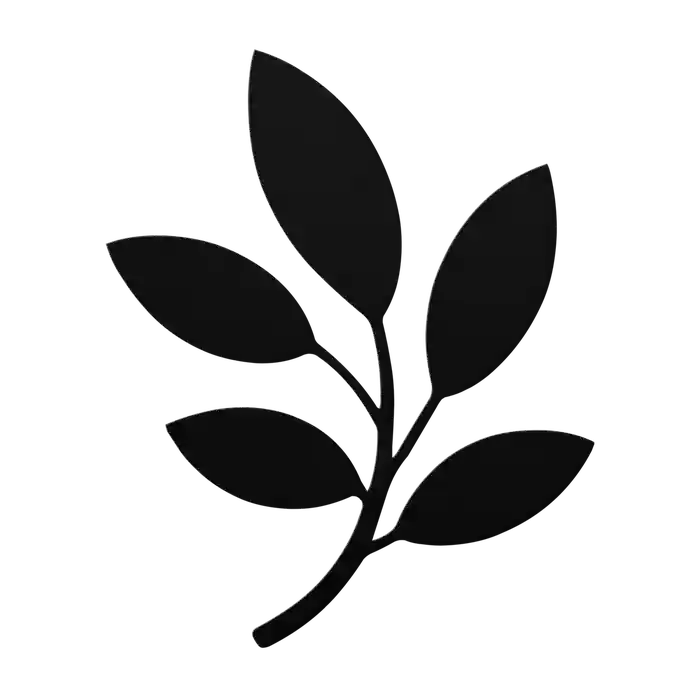 Flower Top Heavy Sprig Metal Sign