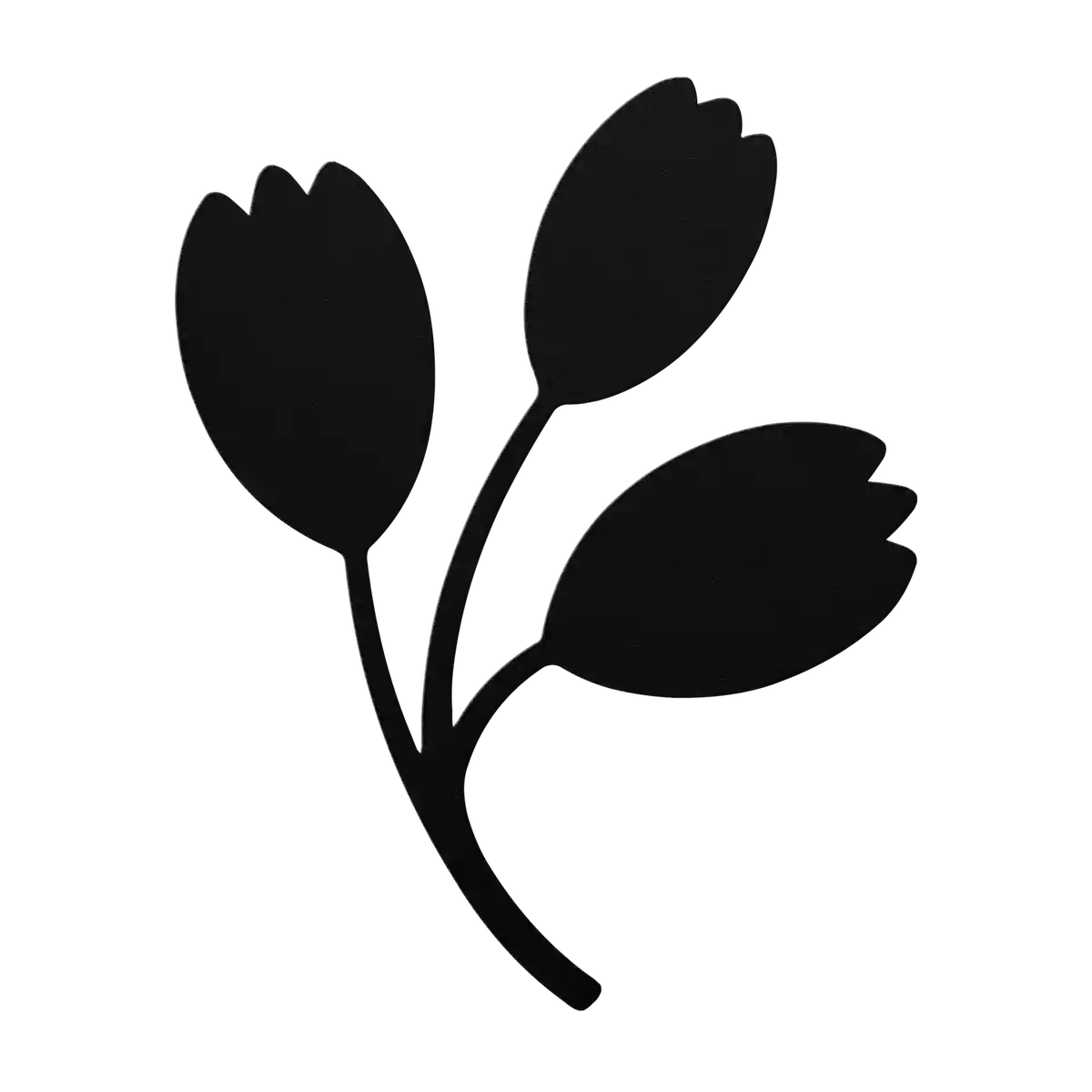 Flower Twin Tulip Buds Metal Sign