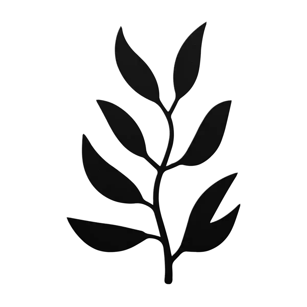 Flower Twisting Sprig Metal Sign