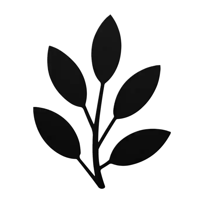Flower Upright Seven Leaf Metal Sign