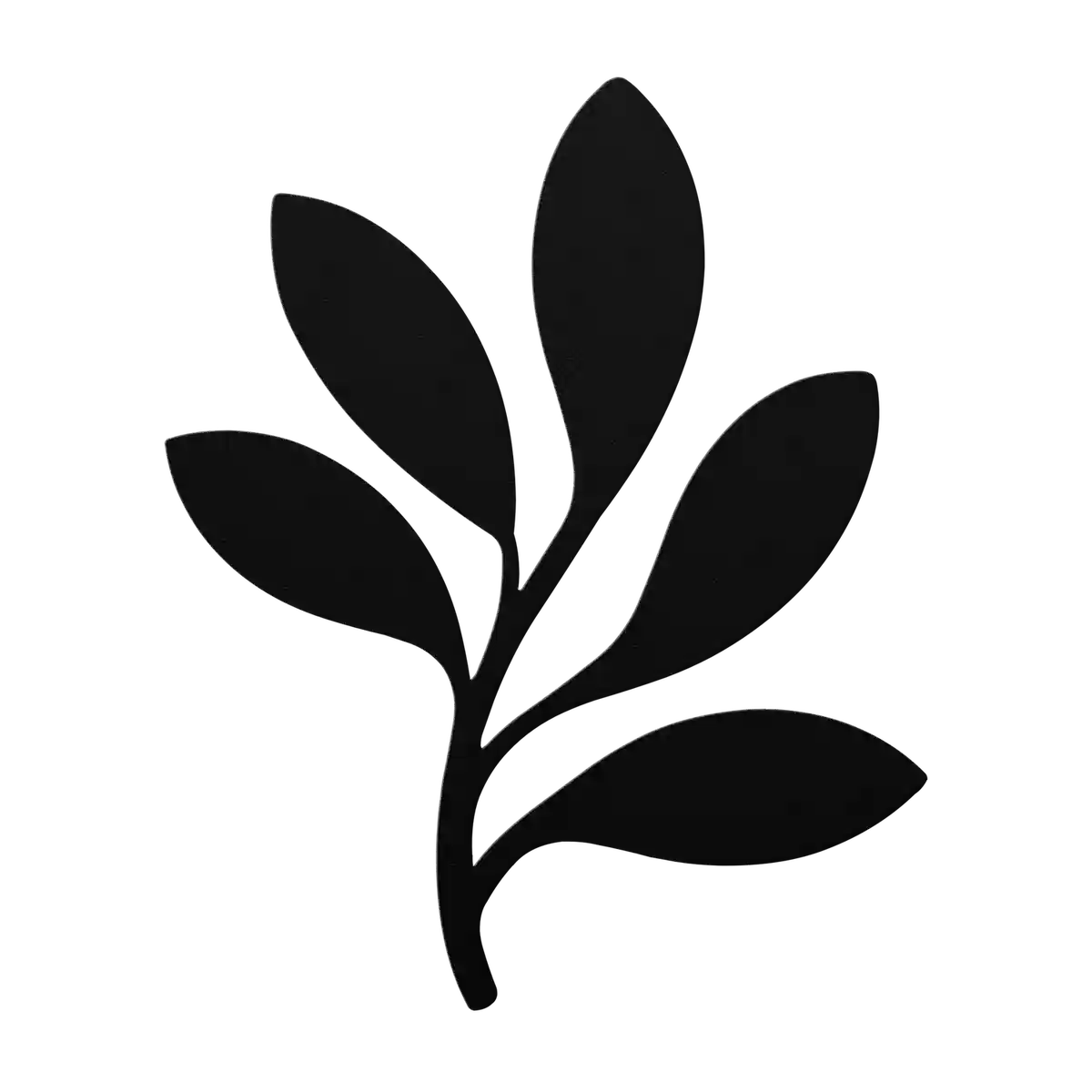 Flower Wavy Leaf Metal Sign