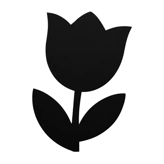 Flower Wide Cup Tulip Metal Sign