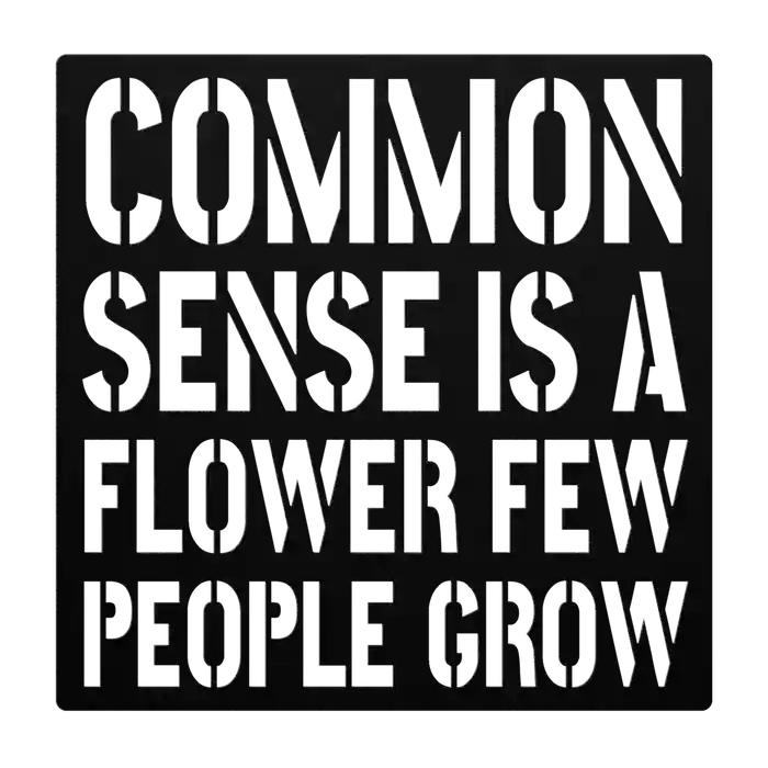 Funny Common Sense Metal Sign