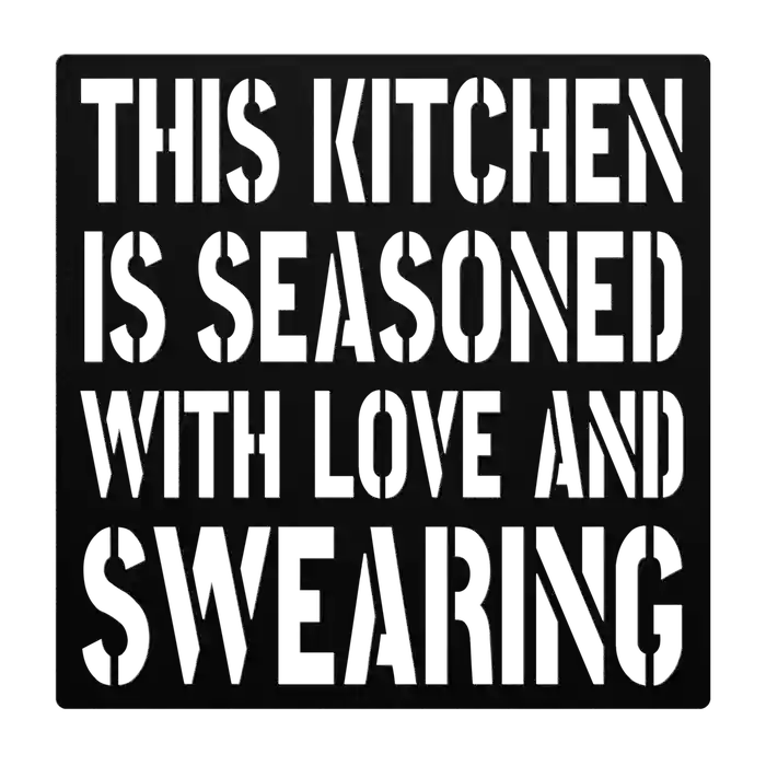 Funny Seasoned Kitchen Metal Sign