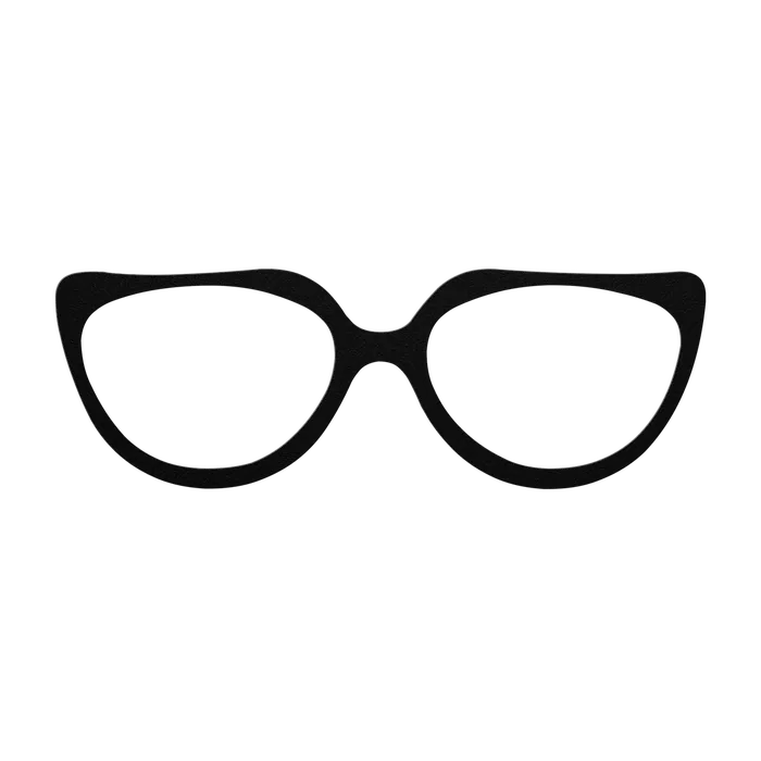 Glasses Butterfly Metal Sign