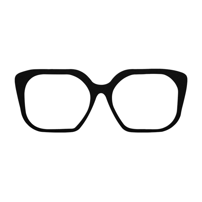 Glasses Hexagon Metal Sign