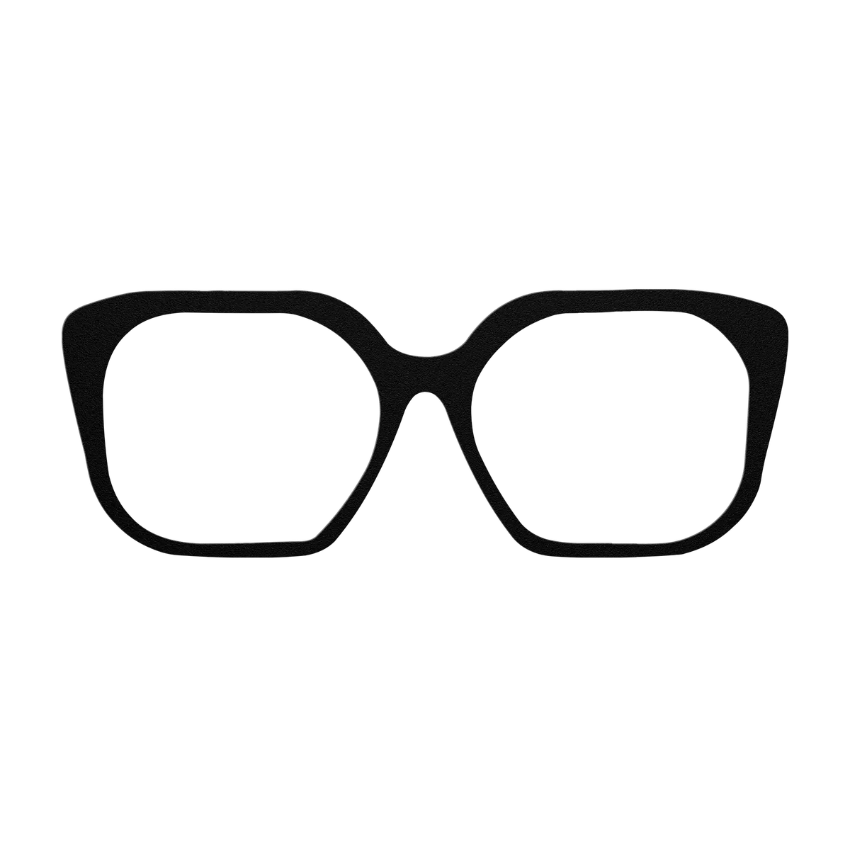 Glasses Hexagon Metal Sign