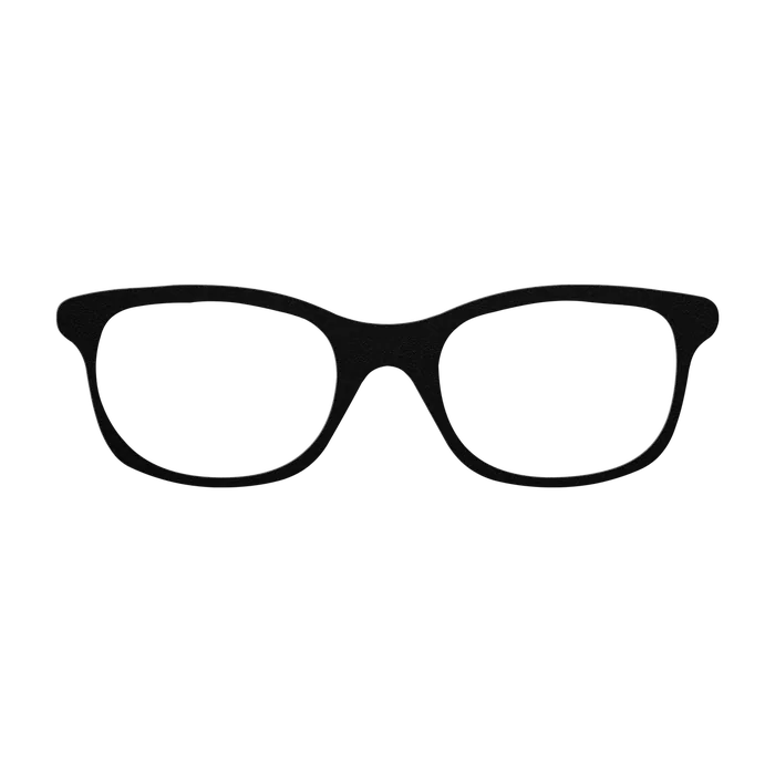 Glasses Rounded Rectangle Metal Sign