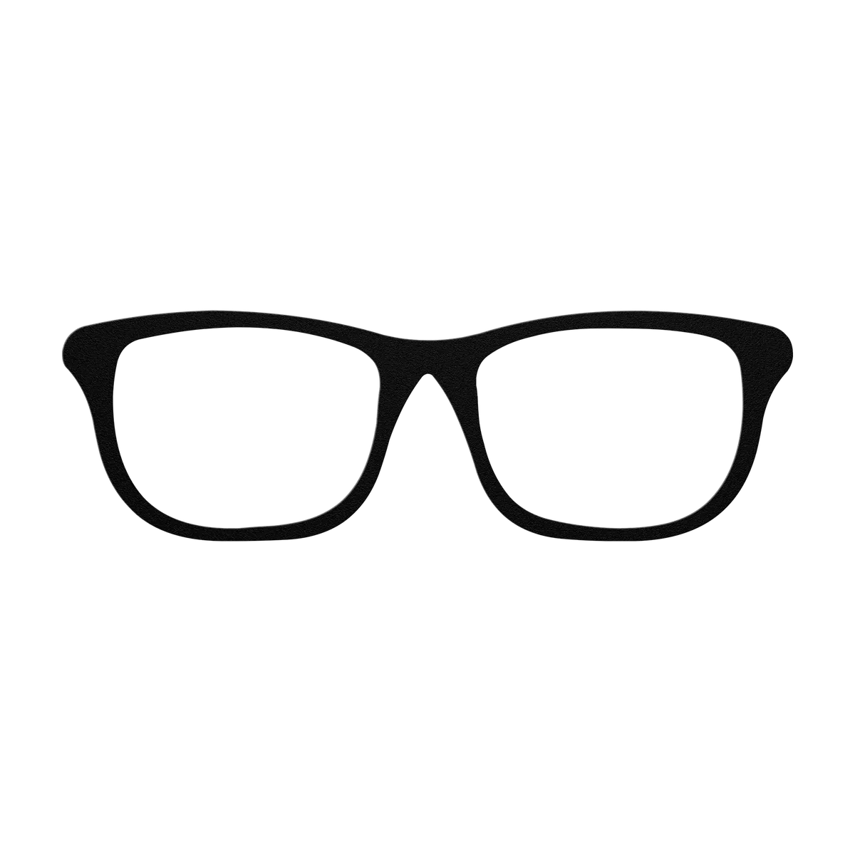 Glasses Straight Brow Metal Sign