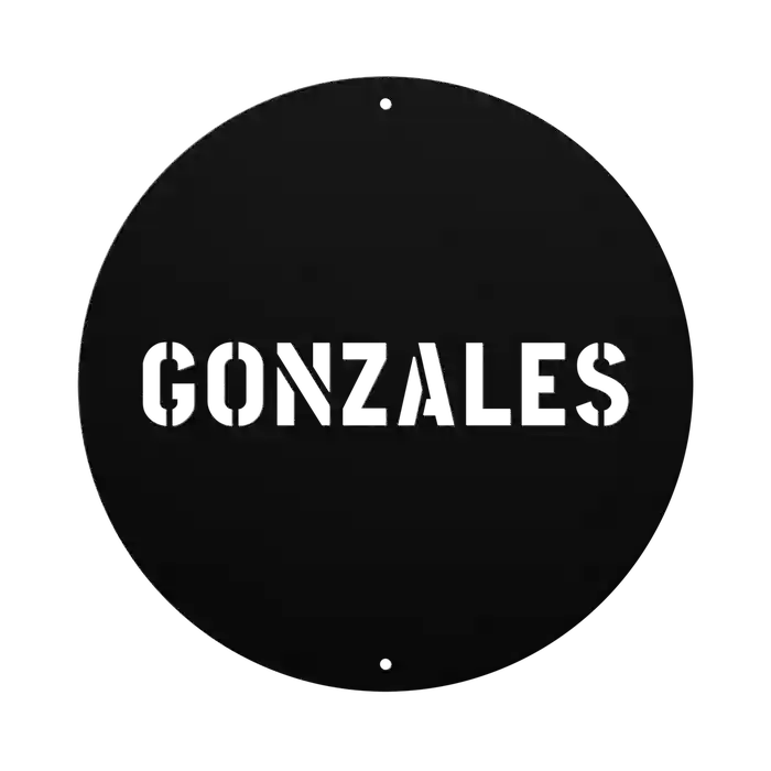 Gonzales Family Name Sign
