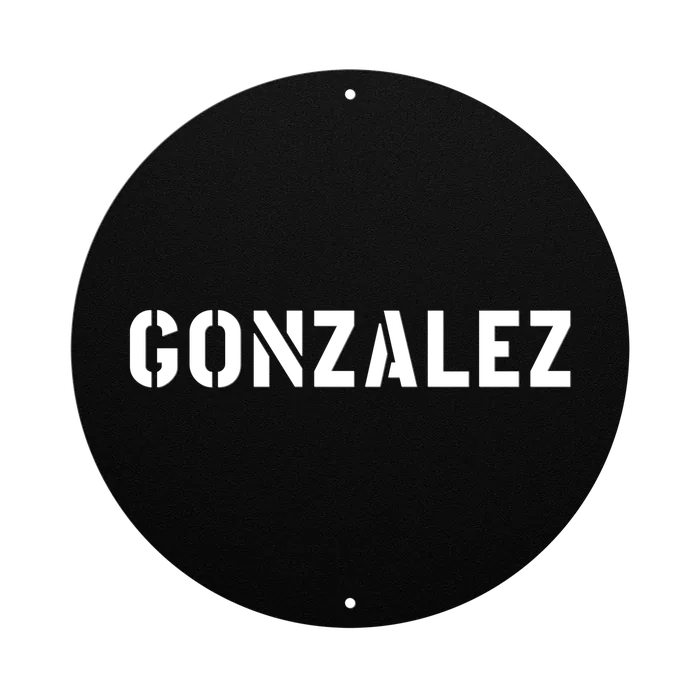 Gonzalez Family Name Sign