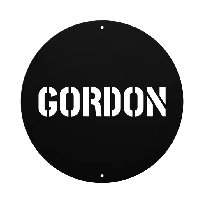 Gordon Family Name Sign