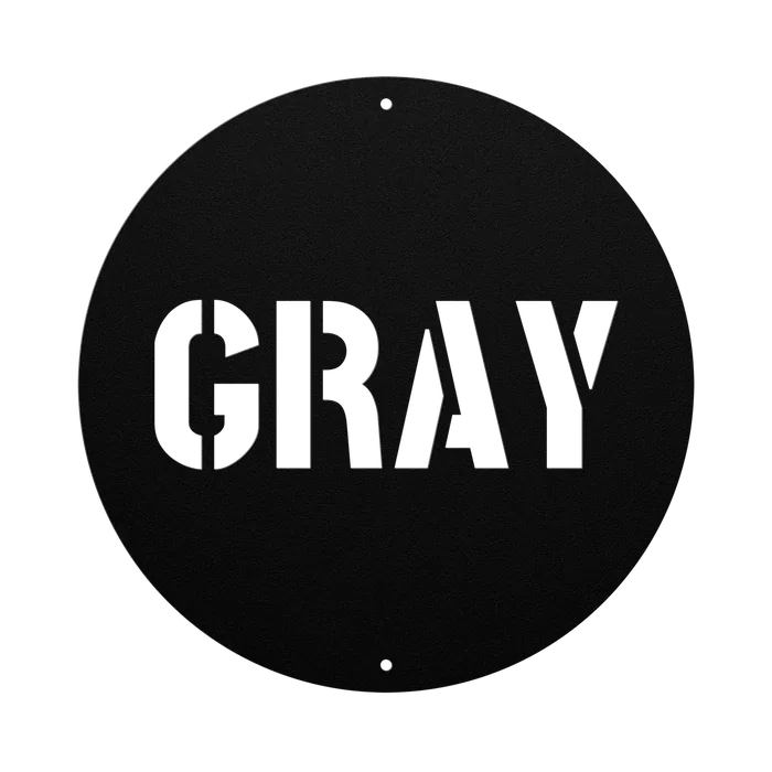 Gray Family Name Sign