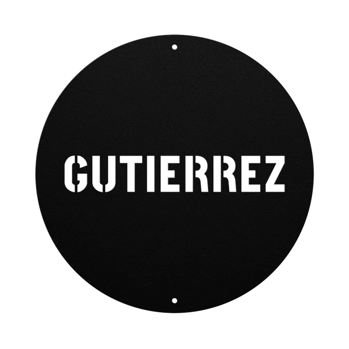 Gutierrez Family Name Sign