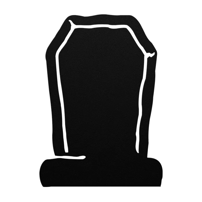 Halloween Angled Headstone Metal Sign