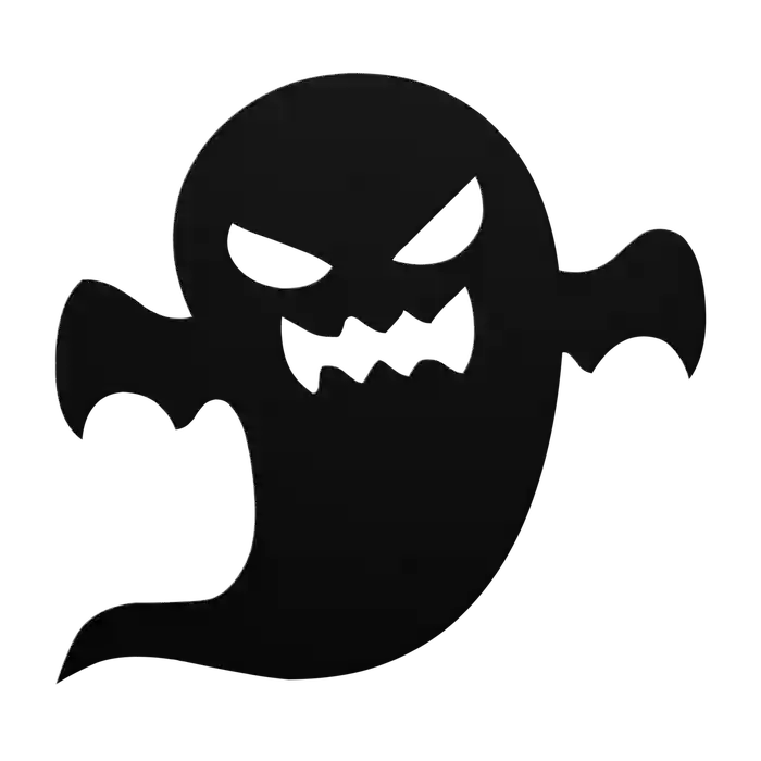 Halloween Angry Ghost Metal Sign