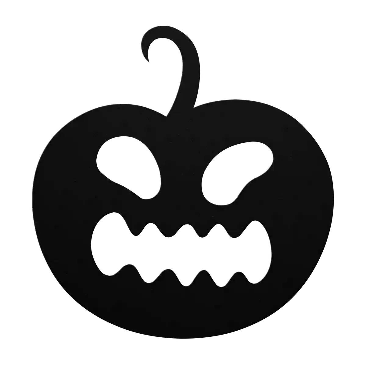 Halloween Angry Pumpkin Metal Sign